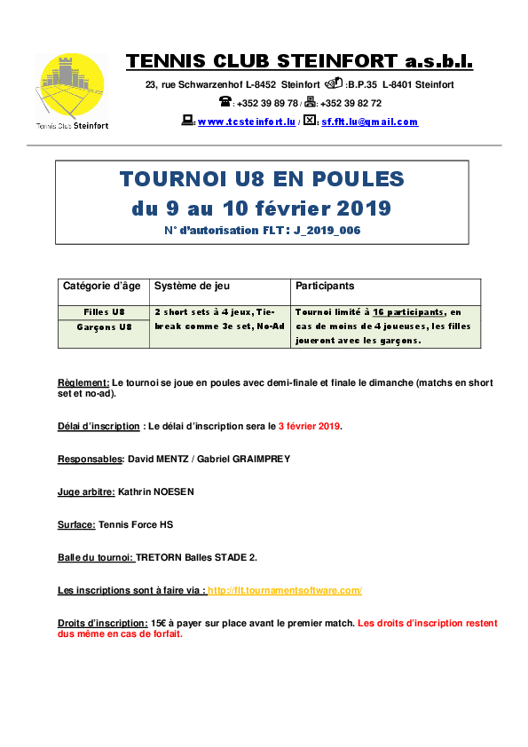 sf tournoi U8 fevreir 2019