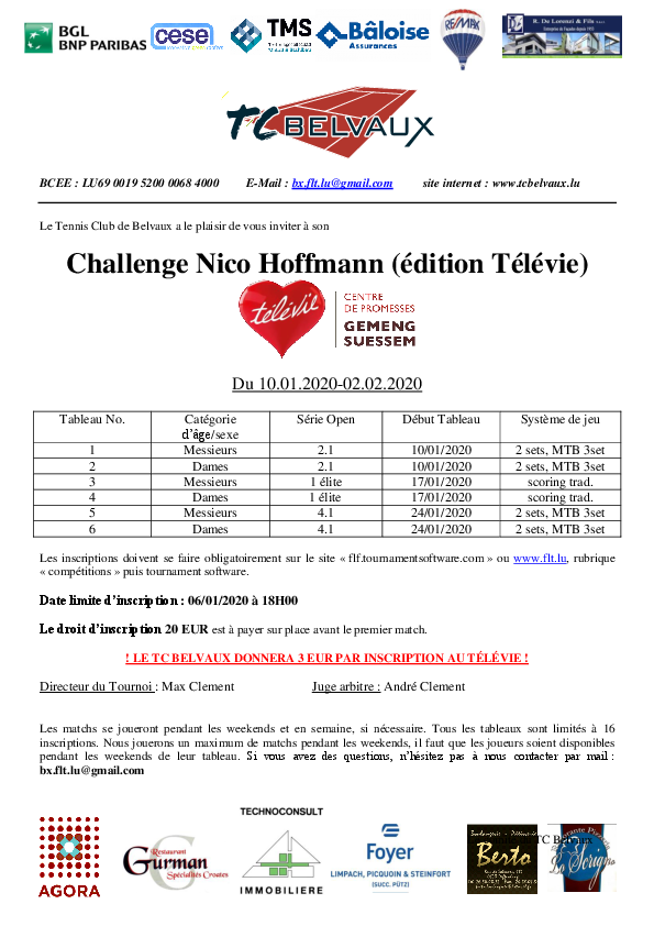 Affiche Tournoi Nico Hoffmann 2020