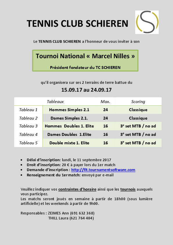 invitation tournoi Marcel Nilles 2017 Schieren