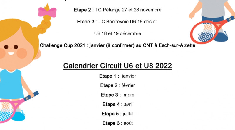 Calendrier Circuit FLT U6 U8 Crèche Barbara nov. 21