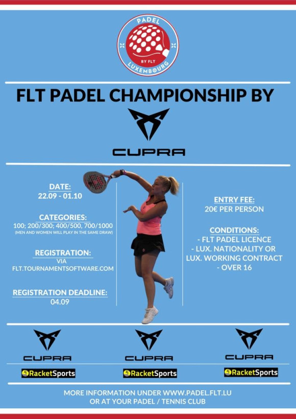 Affiche Cupra Padel Championnat 2023