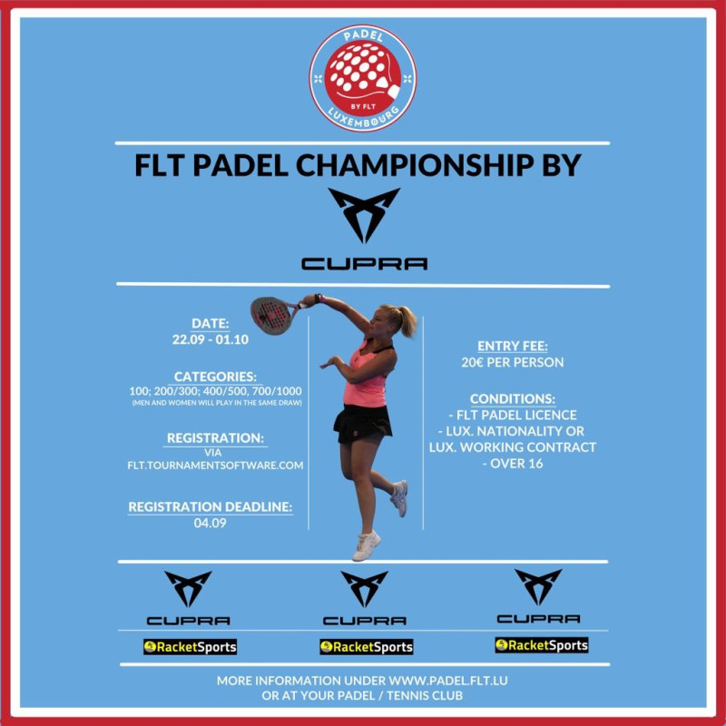 Affiche Cupra Padel Championnat 2023